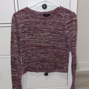 Cropped Burgundy Longsleve